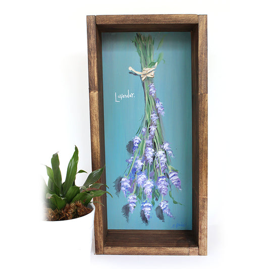 Rustic Floral Painting "Dogwood" 9x24"