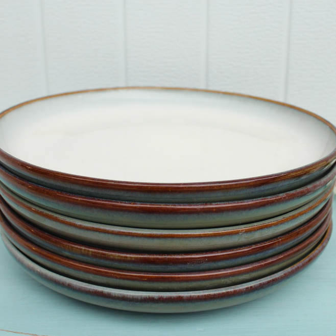 Set (6) Sango Concepts "Avocado" Salad Plates