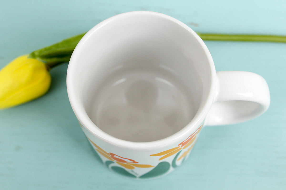 Vintage Anchor Hocking Greenhouse Daffodil Nina Mug