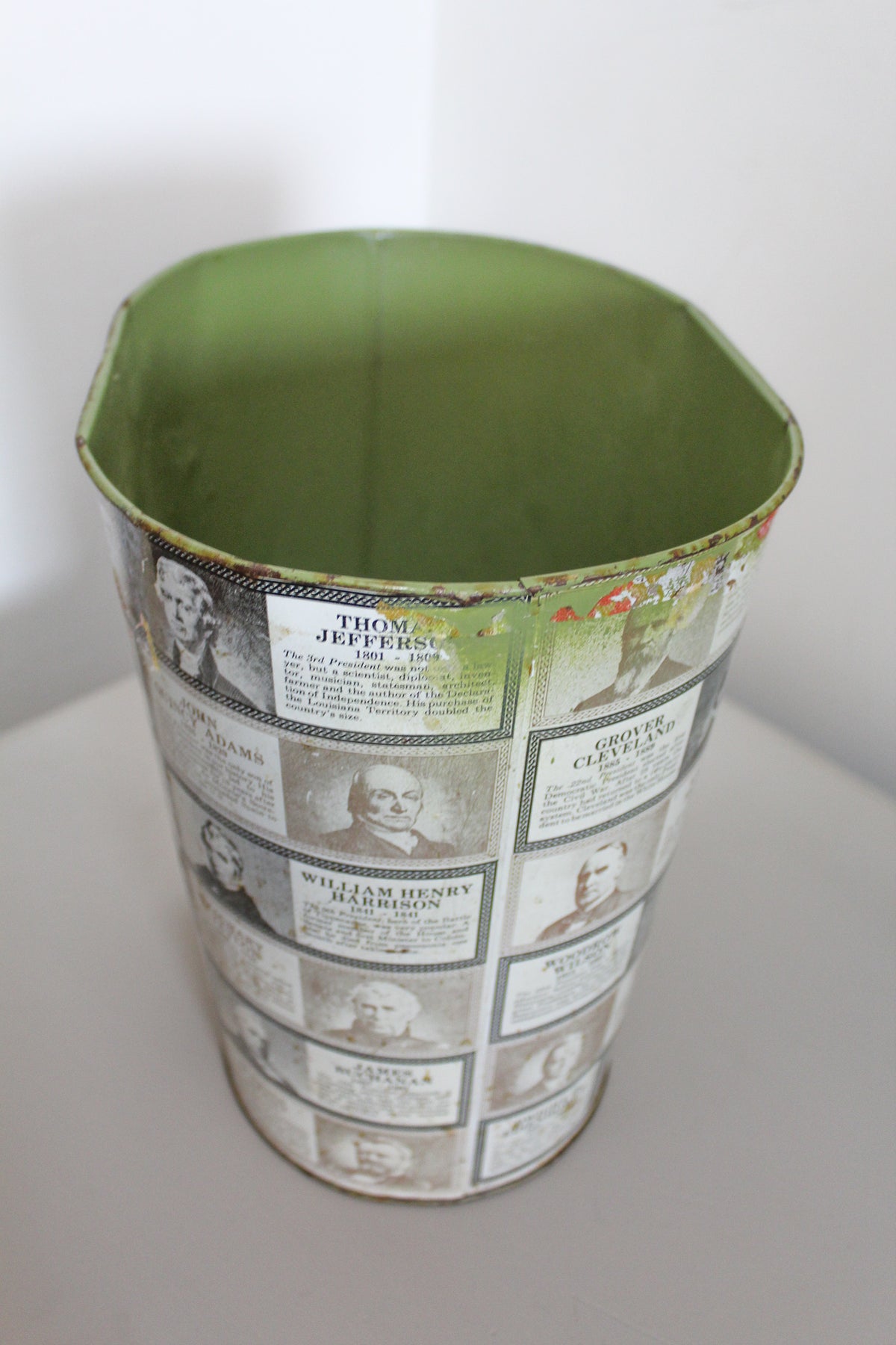 Vintage 1960s Cheinco Presidents Trash Can