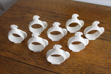 Load image into Gallery viewer, 8 Vintage Bone China Rooster Napkin Rings