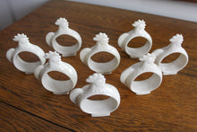 Load image into Gallery viewer, 8 Vintage Bone China Rooster Napkin Rings