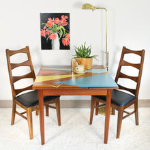 Load image into Gallery viewer, Mid Mod Draw Leaf Dining Set Hand Painted