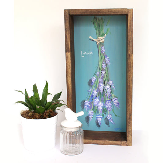 Rustic Floral Painting "Dogwood" 9x24"