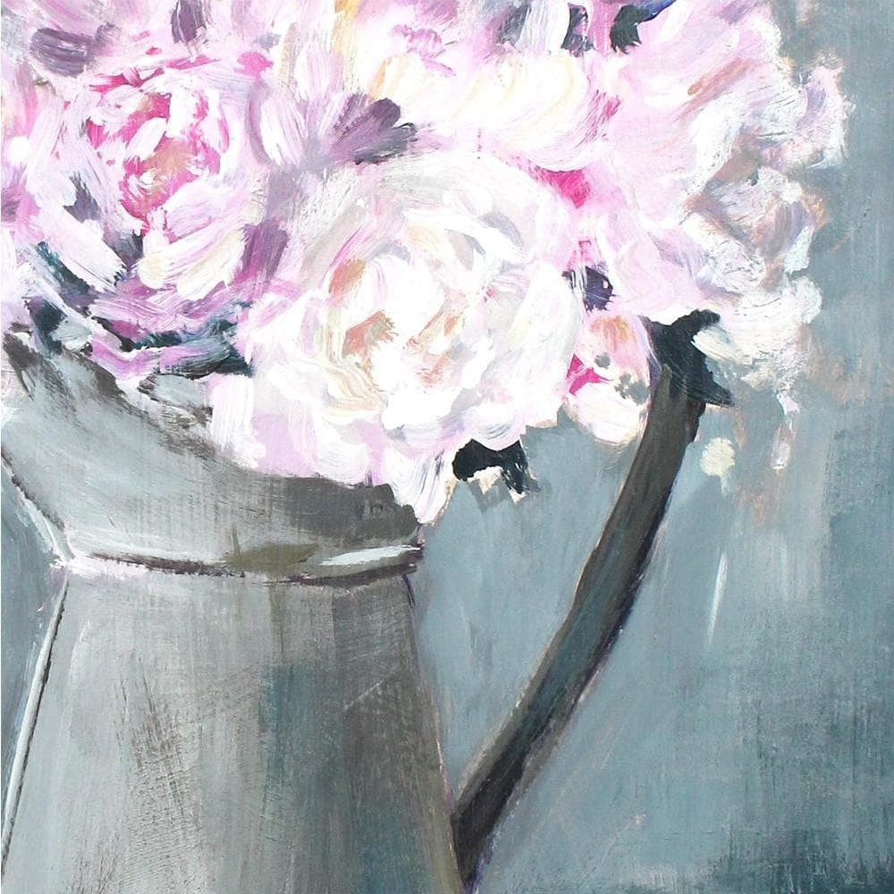 Painted Wood Tray "Peonies on Wood" 16x20"